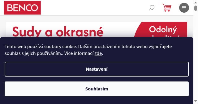 Screenshot of benco.cz