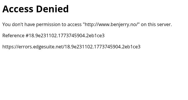 Screenshot of benjerry.no