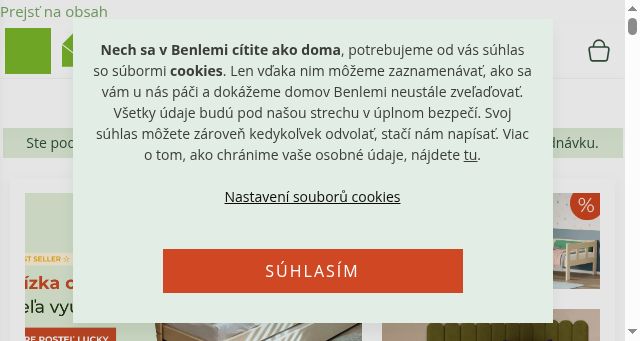 Screenshot of benlemi.sk