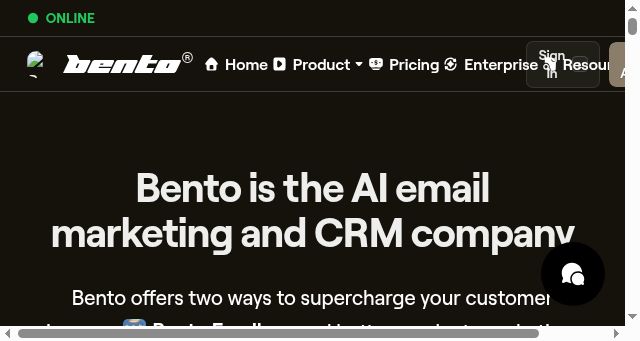 Screenshot of bentonow.com