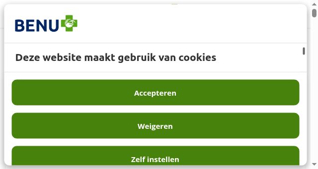 Screenshot of benushop.nl