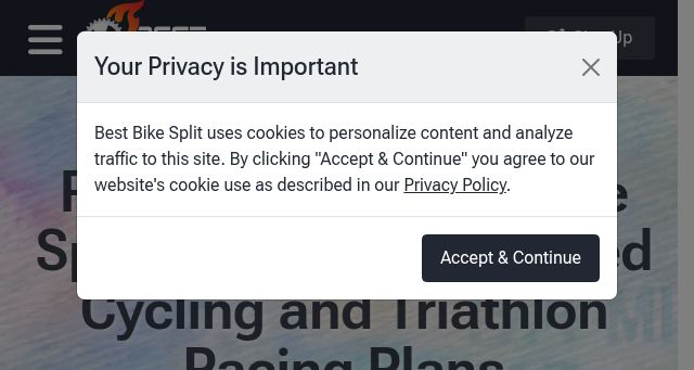 Screenshot of bestbikesplit.com
