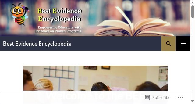 Screenshot of bestevidence.org