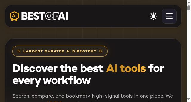 Screenshot of bestofai.com