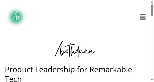 Screenshot of bethdunn.com