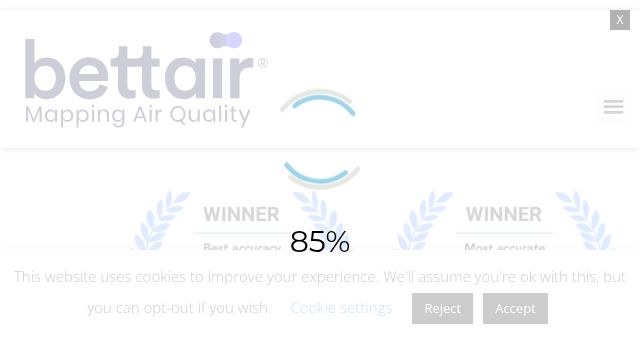 Screenshot of bettaircities.com