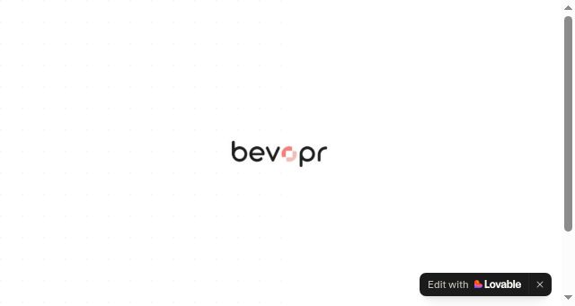 Screenshot of bevopr.io