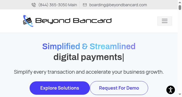 Screenshot of beyondbancard.com