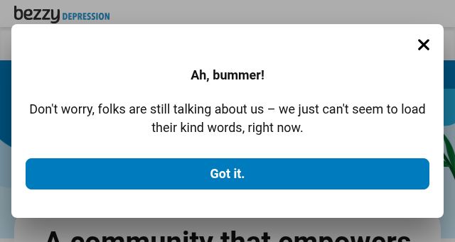 Screenshot of bezzydepression.com