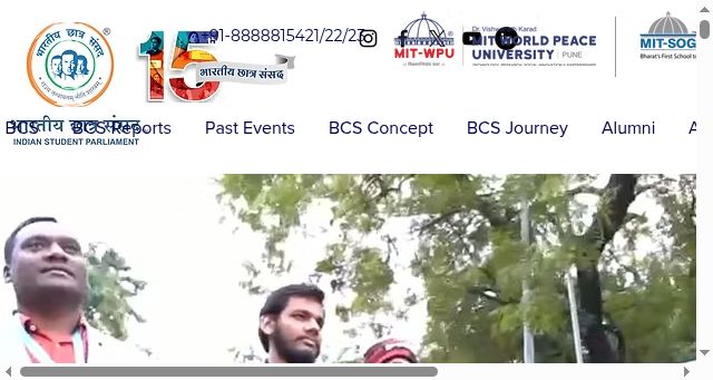 Screenshot of bharatiyachhatrasansad.org
