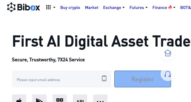 Screenshot of bibox.com