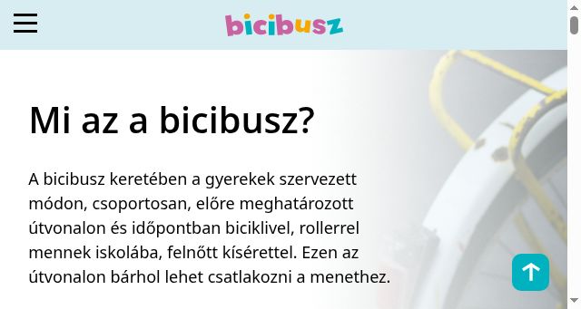 Screenshot of bicibusz.hu