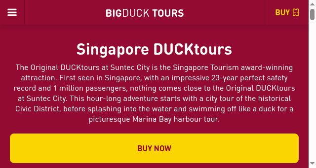 Screenshot of bigducktours.com