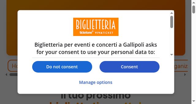 Screenshot of biglietteria.club