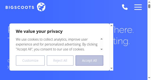 Screenshot of bigscoots.com