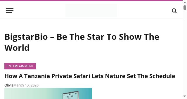 Screenshot of bigstarbio.com