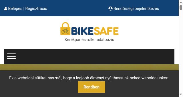 Screenshot of bikesafe.hu