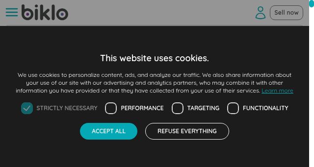 Screenshot of biklo.ie