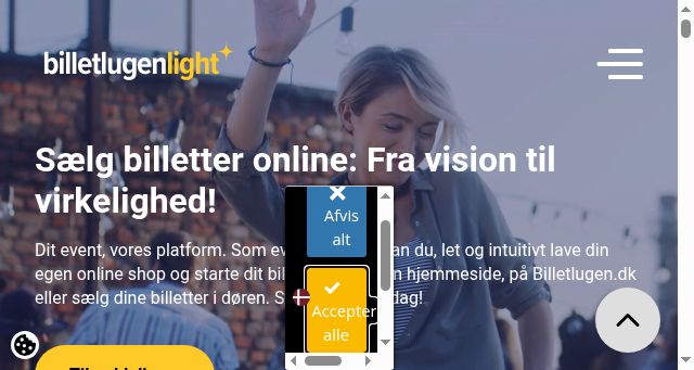 Screenshot of billetlugen-light.dk