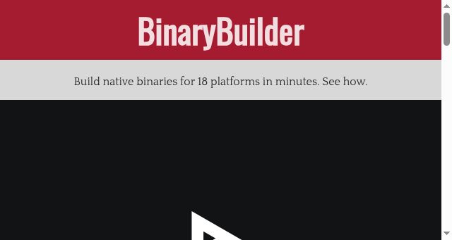 Screenshot of binarybuilder.org