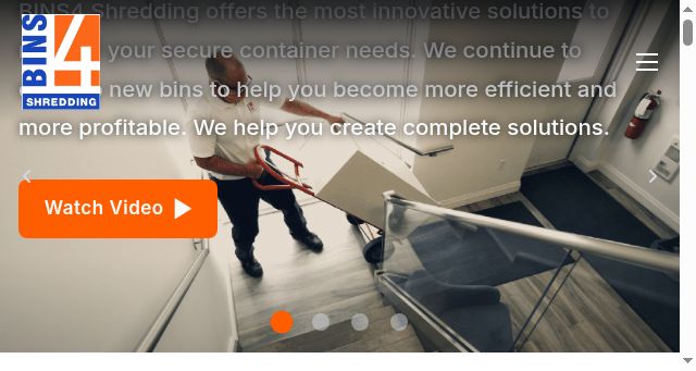 Screenshot of bins4shredding.com