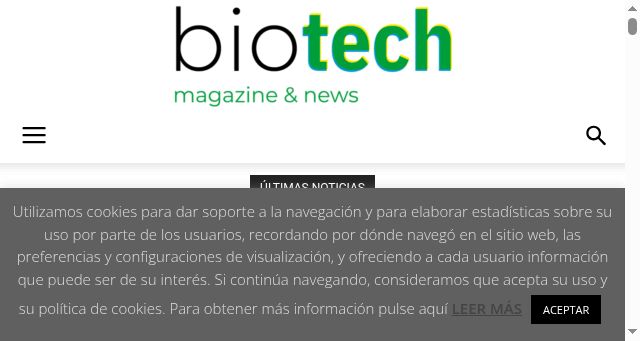 Screenshot of biotechmagazineandnews.com