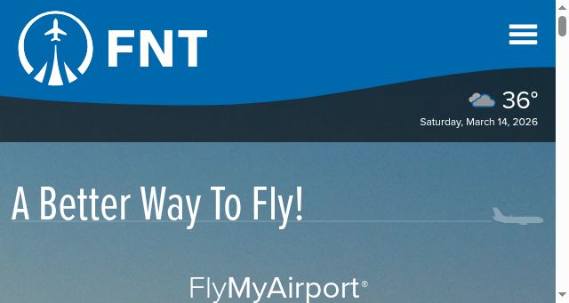 Screenshot of bishopairport.org