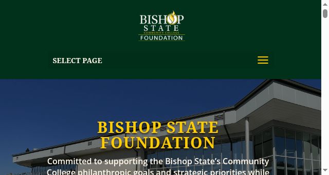 Screenshot of bishopstatefoundation.org