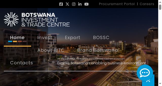 Screenshot of bitc.co.bw
