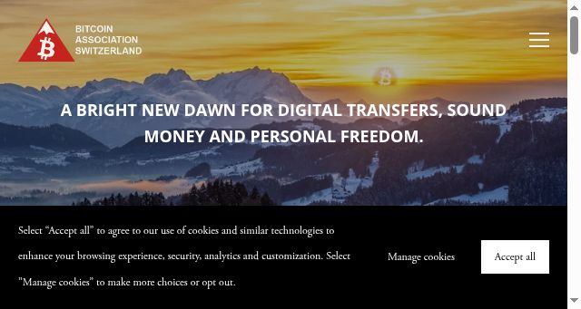 Screenshot of bitcoinassociation.ch