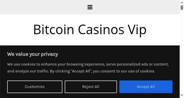 Screenshot of bitcoincasinosvip.com