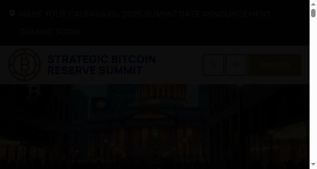 Screenshot of bitcoinreservesummit.com