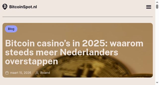 Screenshot of bitcoinspot.nl