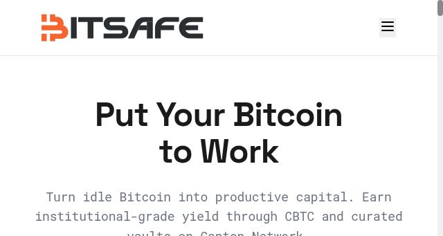 Screenshot of bitsafe.finance
