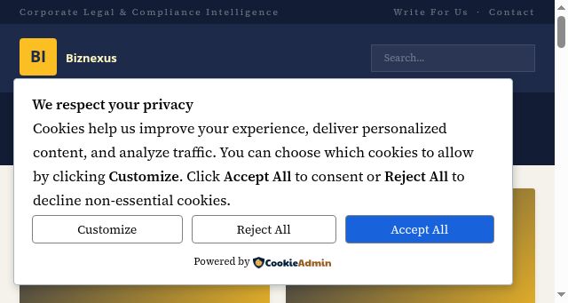 Screenshot of biznexus.co.uk