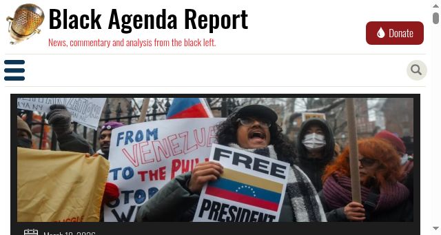 Screenshot of blackagendareport.com