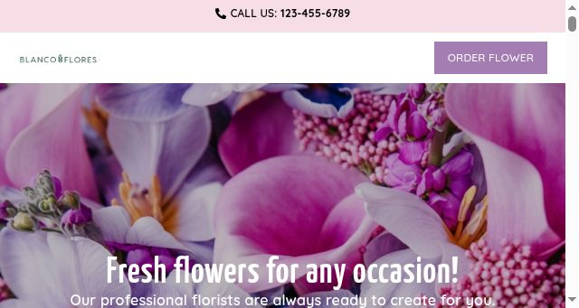 Screenshot of blancoflores.com