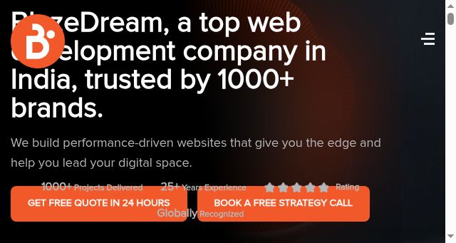 Screenshot of blazedream.com
