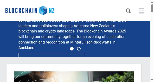Screenshot of blockchain.org.nz