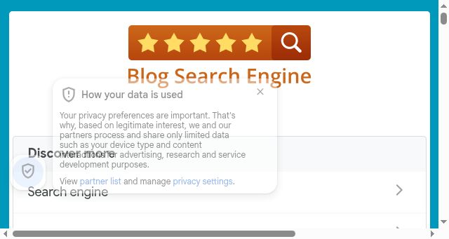 Screenshot of blogsearchengine.com