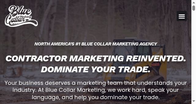 Screenshot of bluecollarmarketing.ca