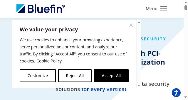 Screenshot of bluefin.com