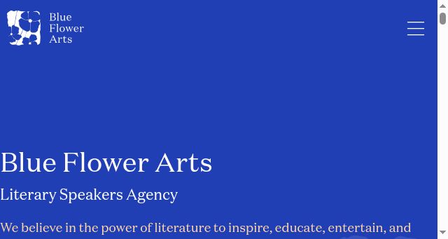 Screenshot of blueflowerarts.com