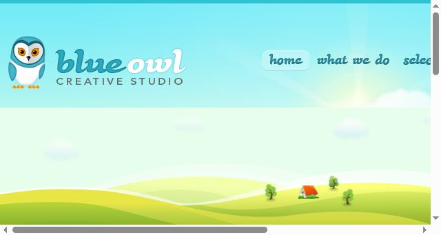 Screenshot of blueowlcreative.com