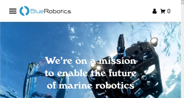 Screenshot of bluerobotics.com