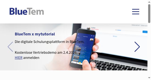 Screenshot of bluetem.de