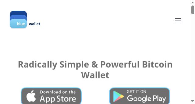 Screenshot of bluewallet.io