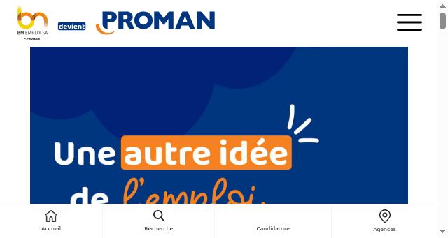 Screenshot of bm-emploi.ch