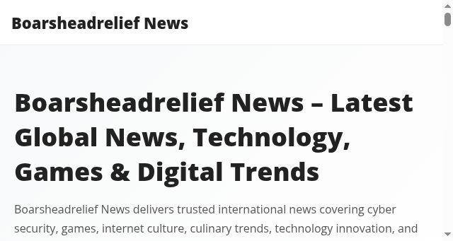 Screenshot of boarsheadrelief.com