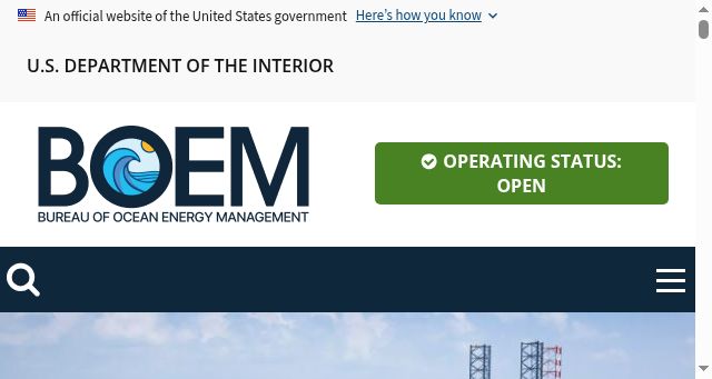 Screenshot of boem.gov